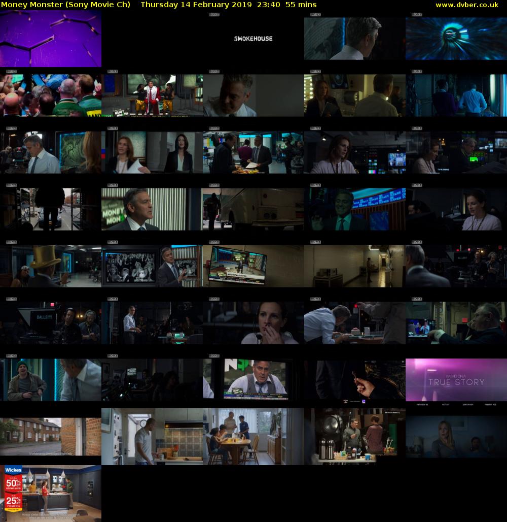 Money Monster (Sony Movie Ch) Thursday 14 February 2019 23:40 - 00:35