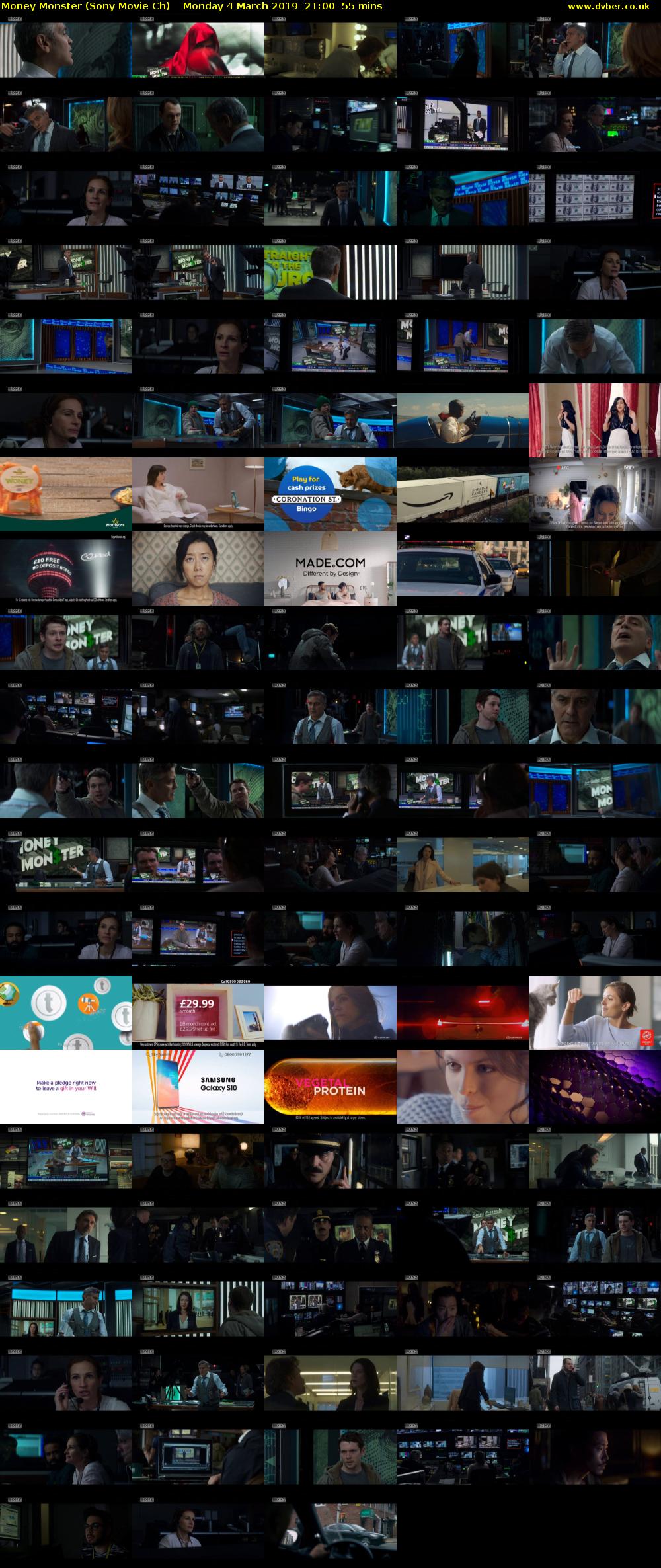 Money Monster (Sony Movie Ch) Monday 4 March 2019 21:00 - 21:55