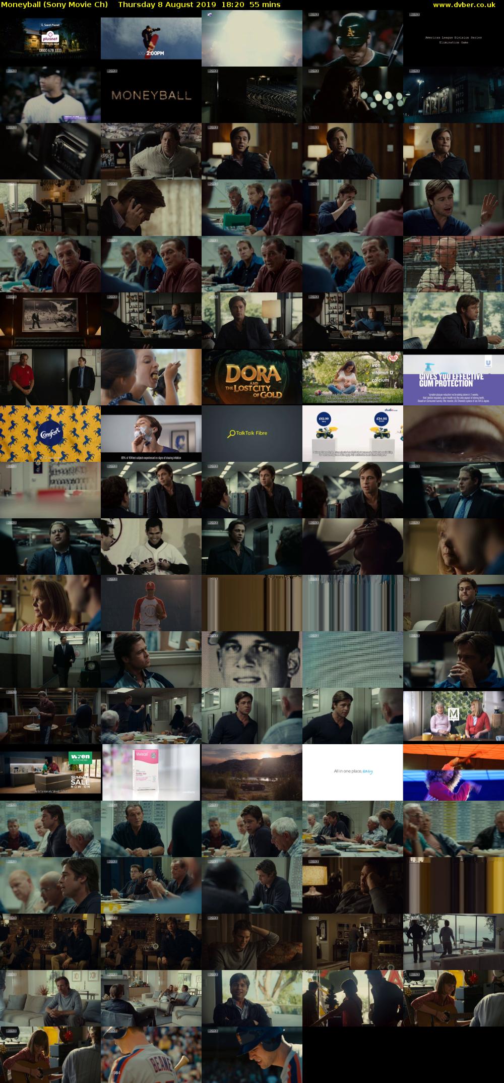 Moneyball (Sony Movie Ch) Thursday 8 August 2019 18:20 - 19:15