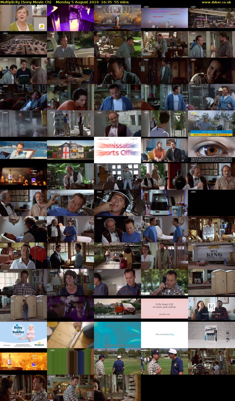 Multiplicity (Sony Movie Ch) Monday 5 August 2019 16:35 - 17:30
