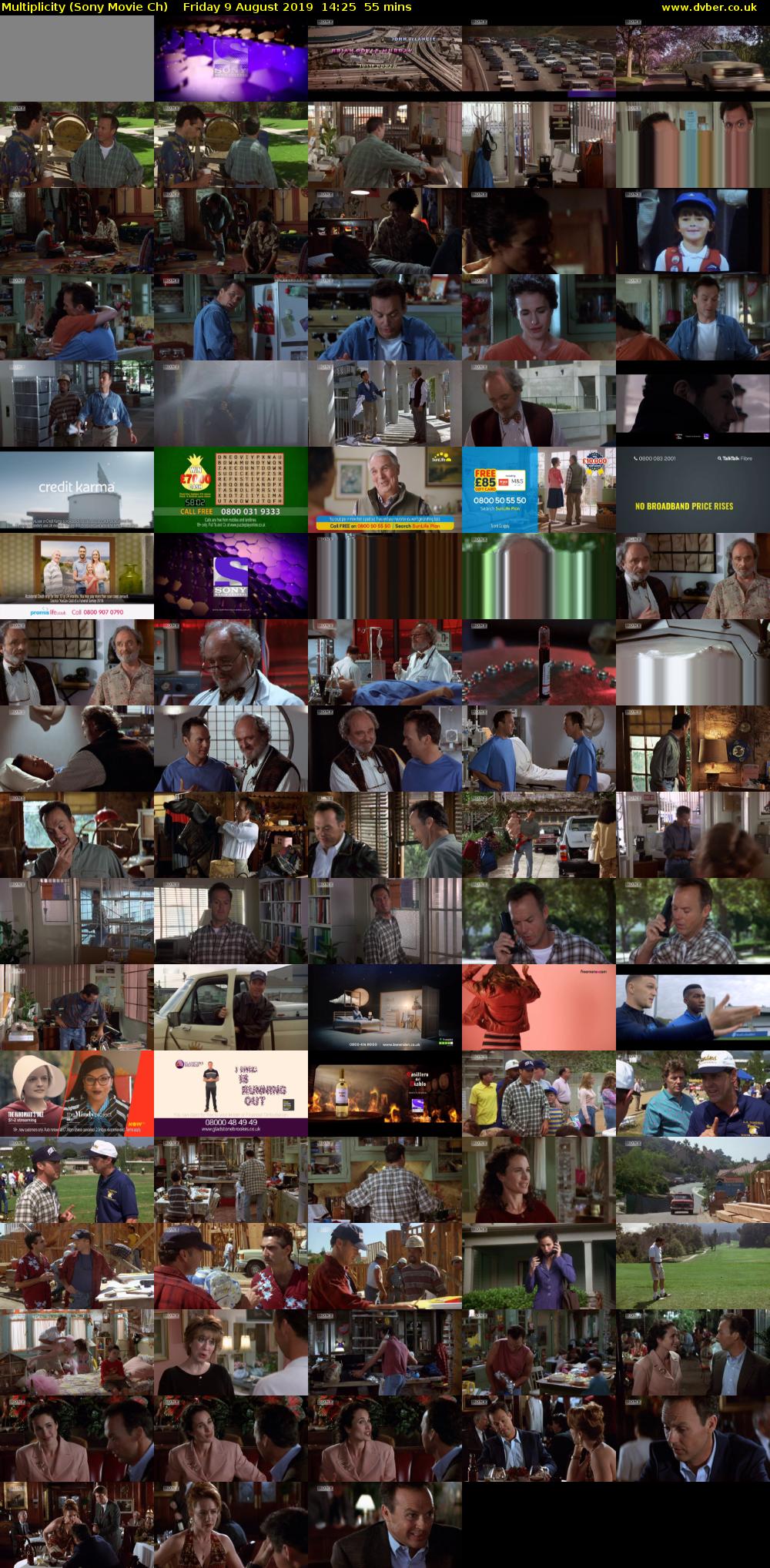 Multiplicity (Sony Movie Ch) Friday 9 August 2019 14:25 - 15:20