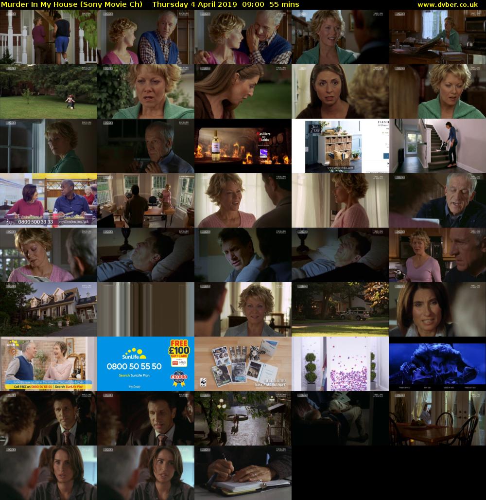 Murder In My House (Sony Movie Ch) Thursday 4 April 2019 09:00 - 09:55