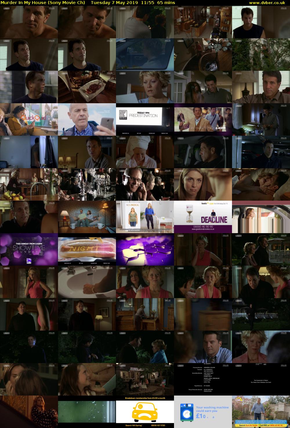 Murder In My House (Sony Movie Ch) Tuesday 7 May 2019 11:55 - 13:00
