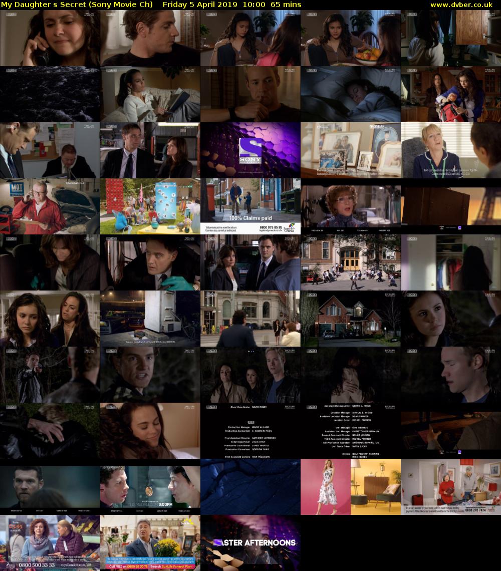 My Daughters Secret (Sony Movie Ch) Friday 5 April 2019 10:00 - 11:05