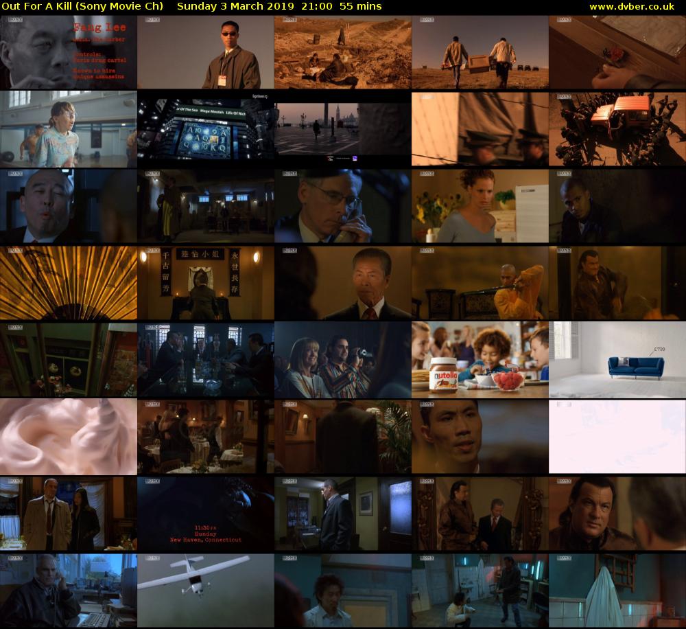 Out For A Kill (Sony Movie Ch) Sunday 3 March 2019 21:00 - 21:55