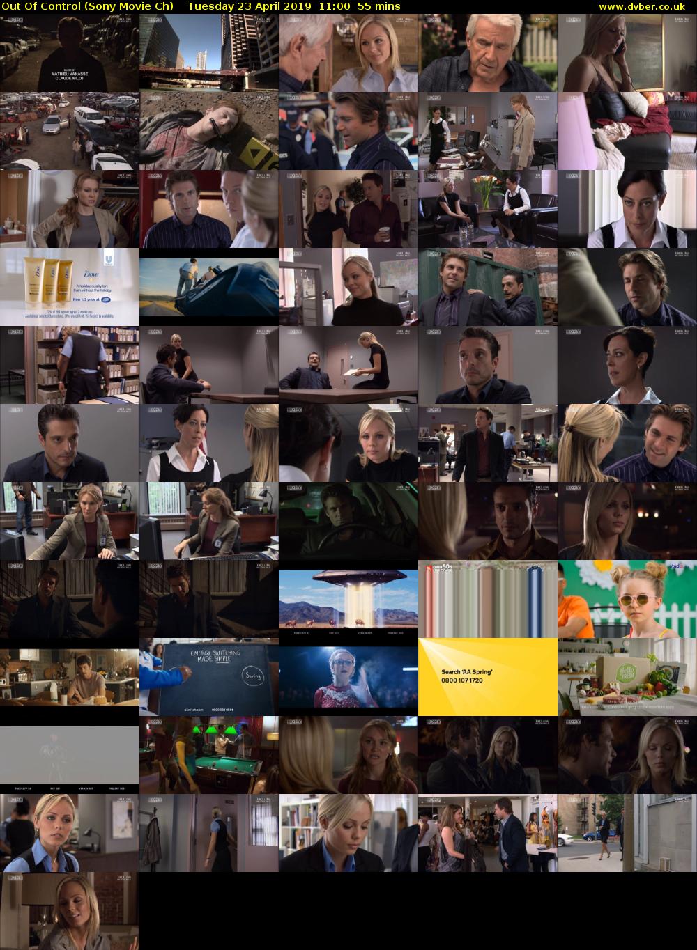 Out Of Control (Sony Movie Ch) Tuesday 23 April 2019 11:00 - 11:55