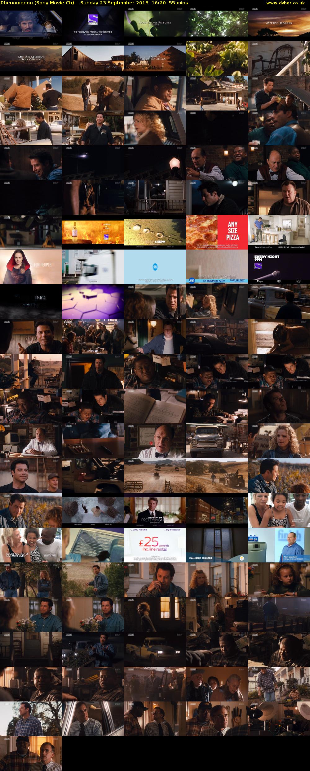 Phenomenon (Sony Movie Ch) Sunday 23 September 2018 16:20 - 17:15
