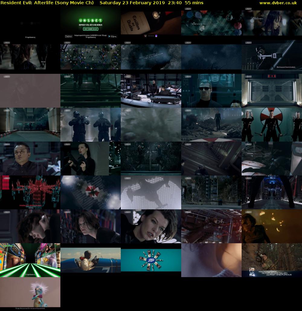Resident Evil: Afterlife (Sony Movie Ch) Saturday 23 February 2019 23:40 - 00:35