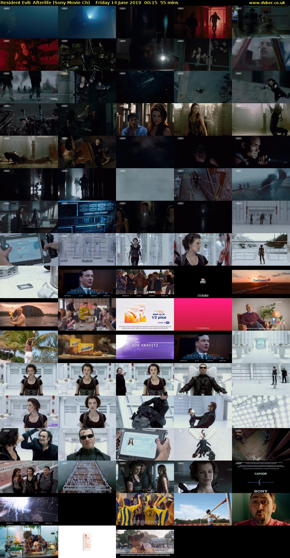 Resident Evil: Afterlife (Sony Movie Ch) Friday 14 June 2019 00:15 - 01:10