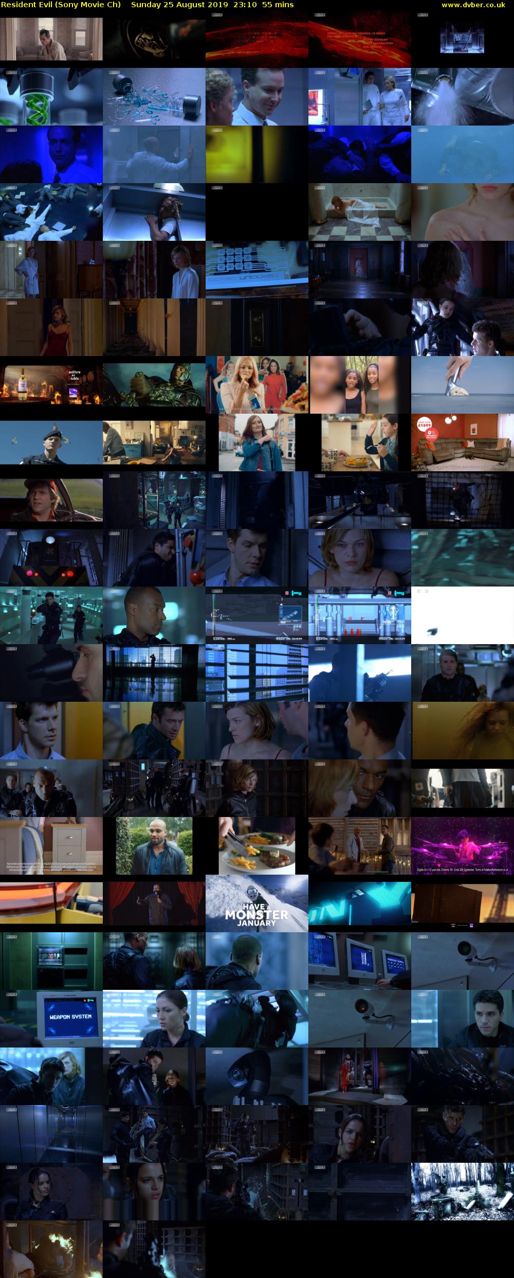 Resident Evil (Sony Movie Ch) Sunday 25 August 2019 23:10 - 00:05