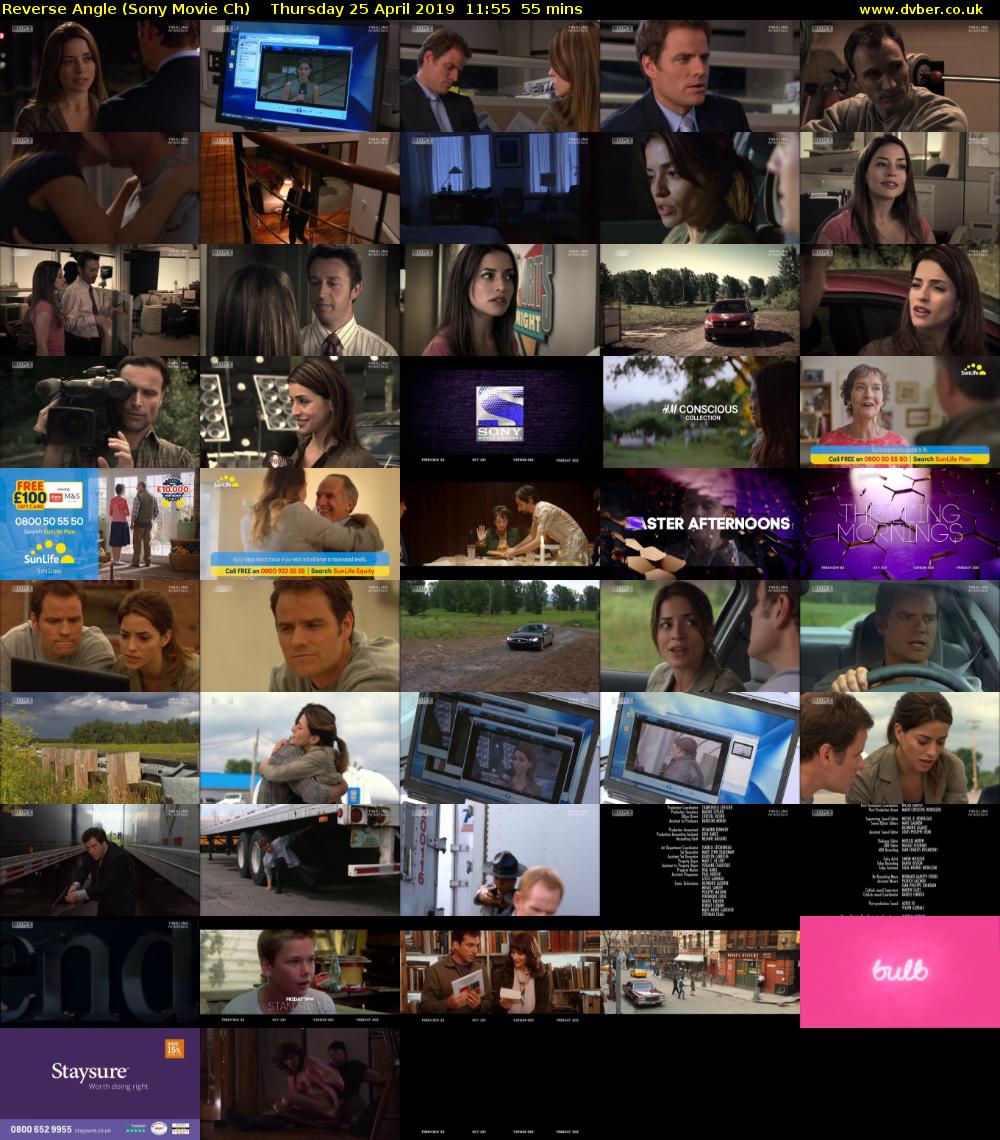 Reverse Angle (Sony Movie Ch) Thursday 25 April 2019 11:55 - 12:50