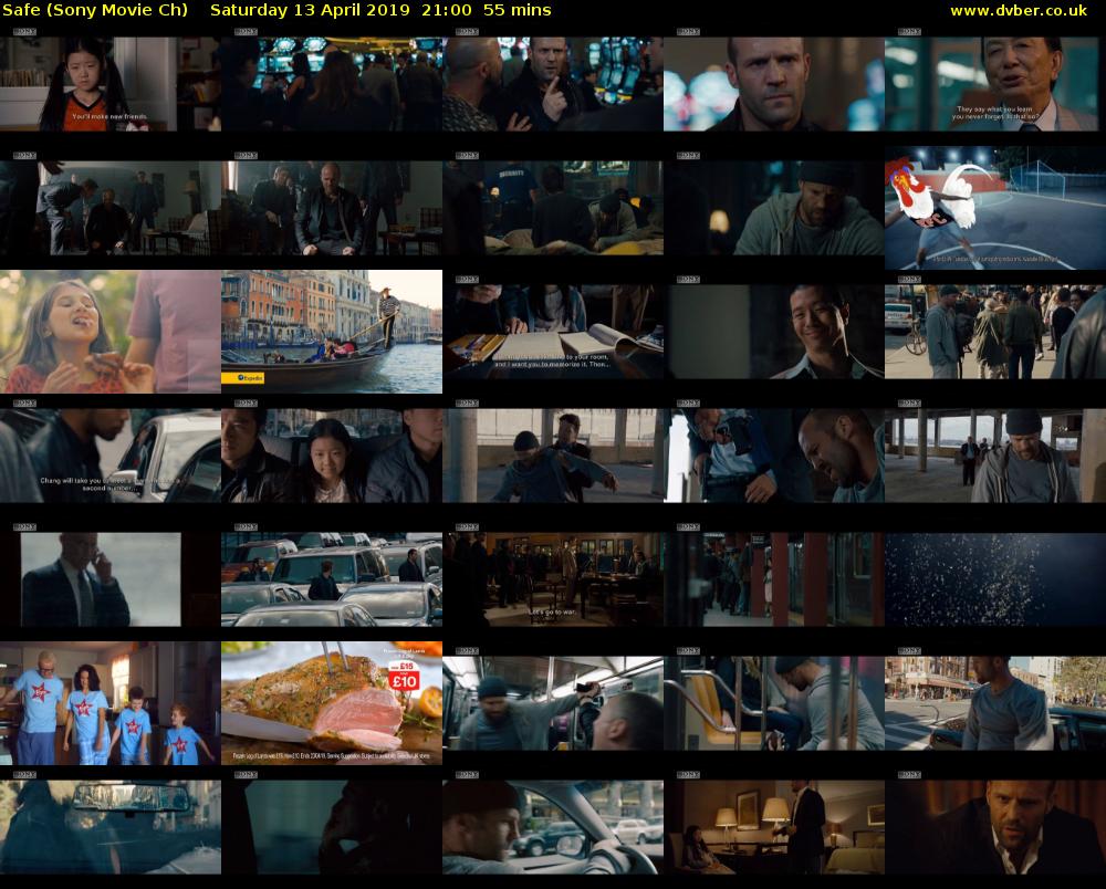 Safe (Sony Movie Ch) Saturday 13 April 2019 21:00 - 21:55