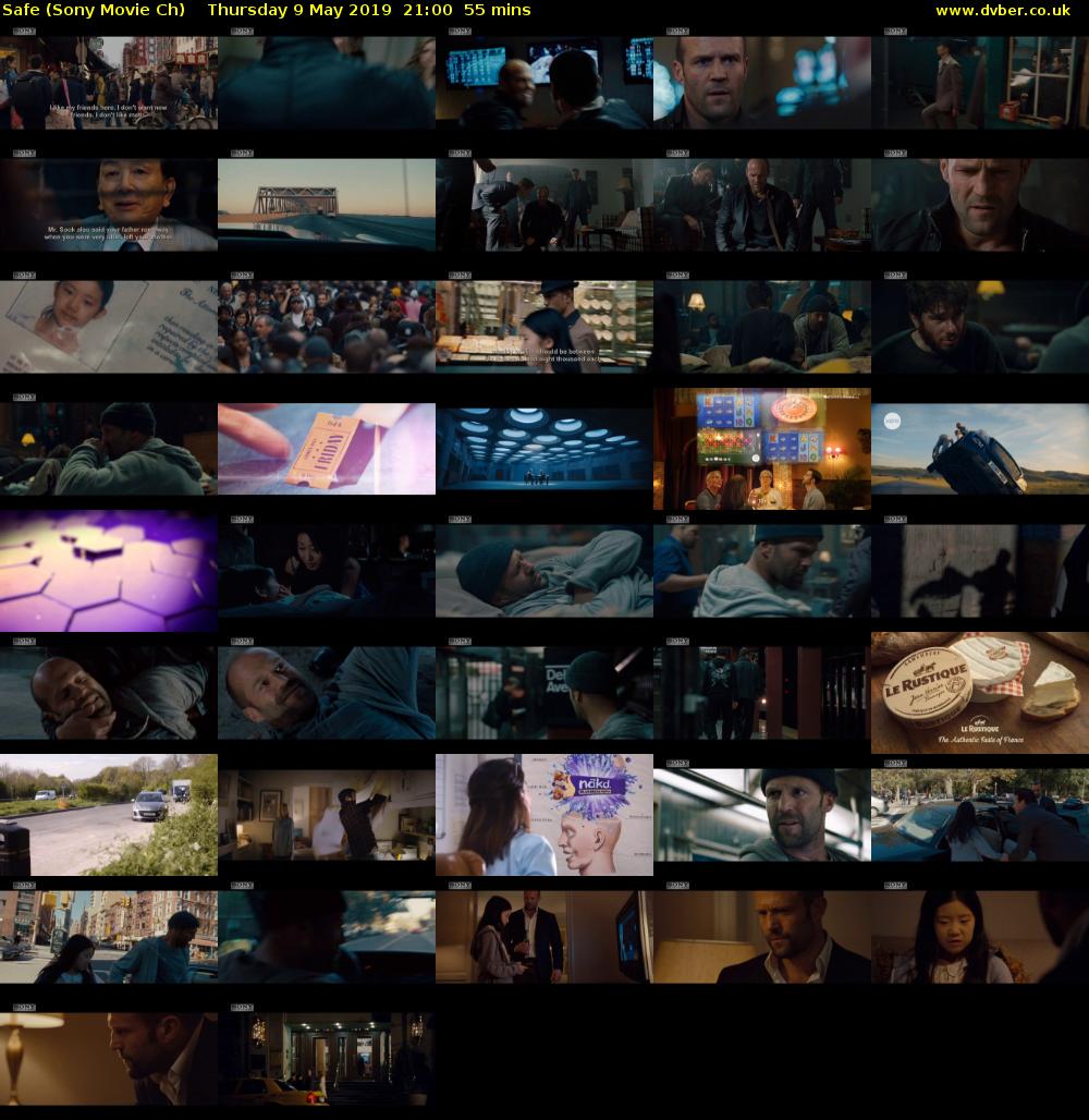 Safe (Sony Movie Ch) Thursday 9 May 2019 21:00 - 21:55