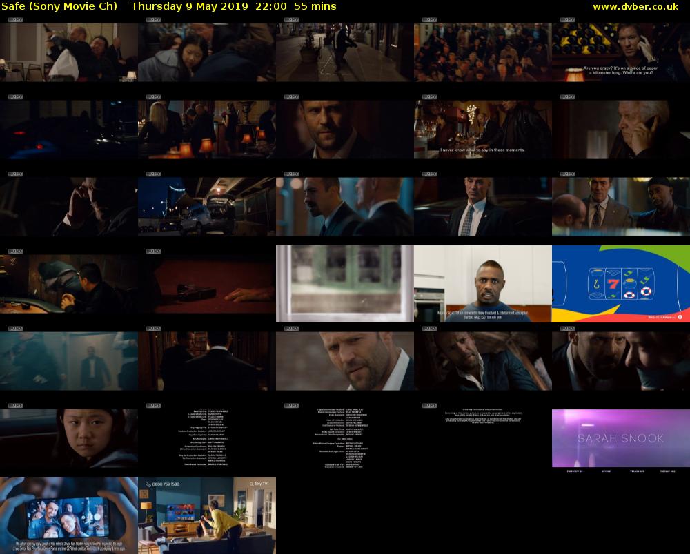 Safe (Sony Movie Ch) Thursday 9 May 2019 22:00 - 22:55