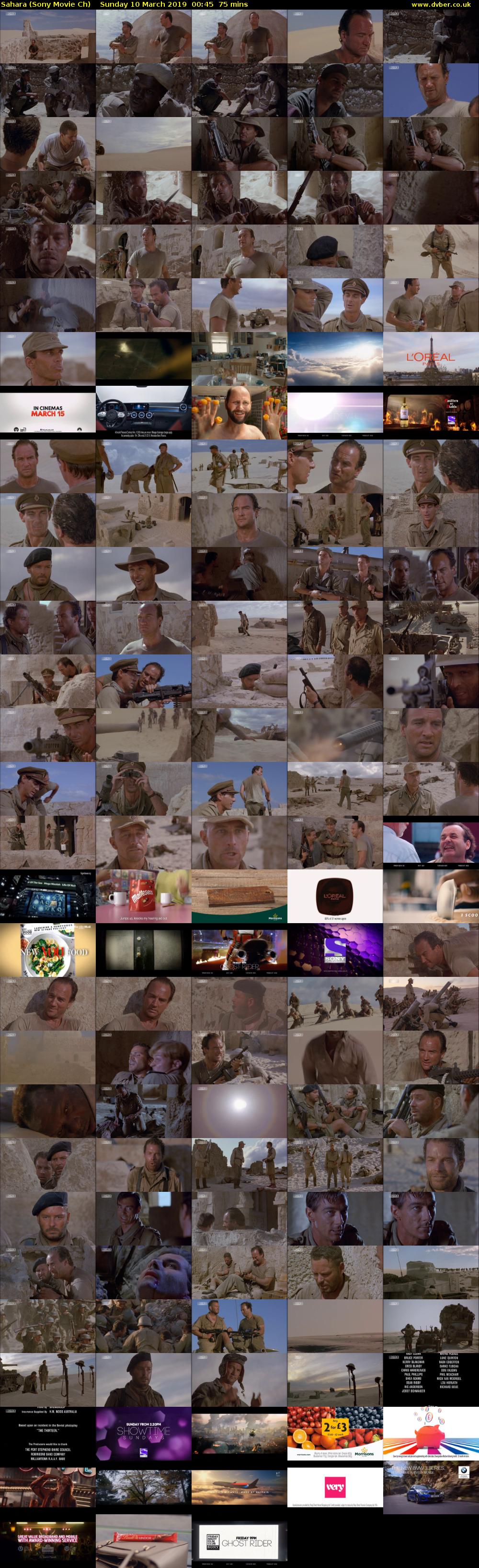 Sahara (Sony Movie Ch) Sunday 10 March 2019 00:45 - 02:00