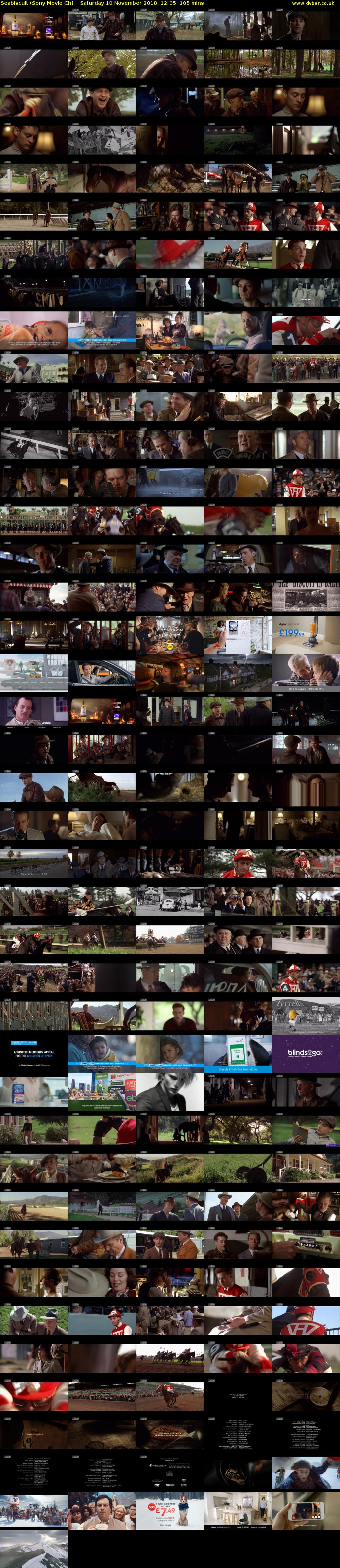 Seabiscuit (Sony Movie Ch) Saturday 10 November 2018 12:05 - 13:50