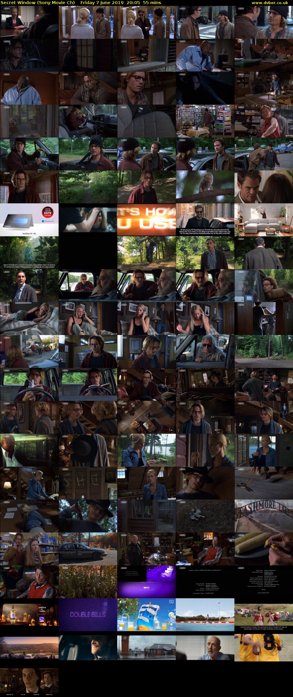Secret Window (Sony Movie Ch) Friday 7 June 2019 20:05 - 21:00