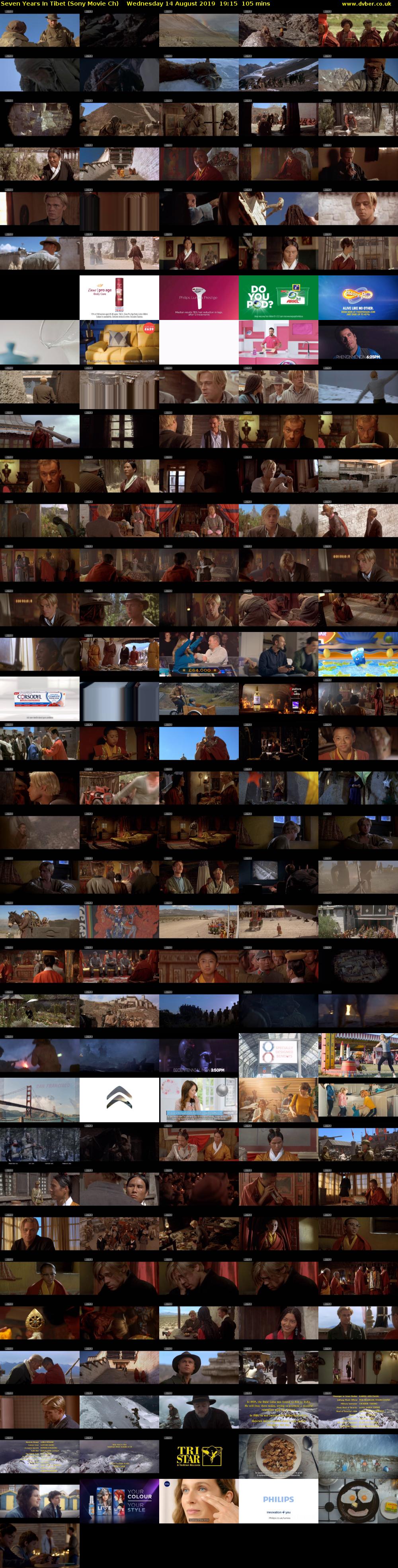 Seven Years In Tibet (Sony Movie Ch) Wednesday 14 August 2019 19:15 - 21:00