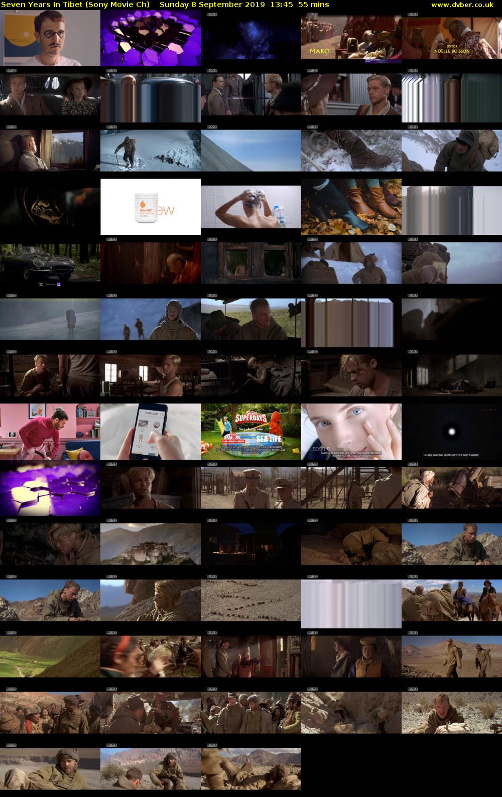 Seven Years In Tibet (Sony Movie Ch) Sunday 8 September 2019 13:45 - 14:40