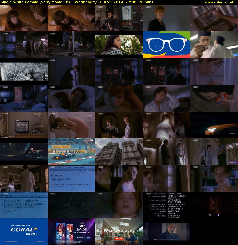 Single White Female (Sony Movie Ch) Wednesday 10 April 2019 22:00 - 23:10