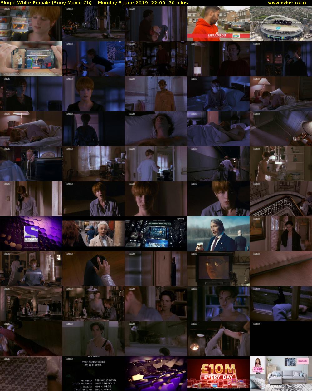 Single White Female (Sony Movie Ch) Monday 3 June 2019 22:00 - 23:10