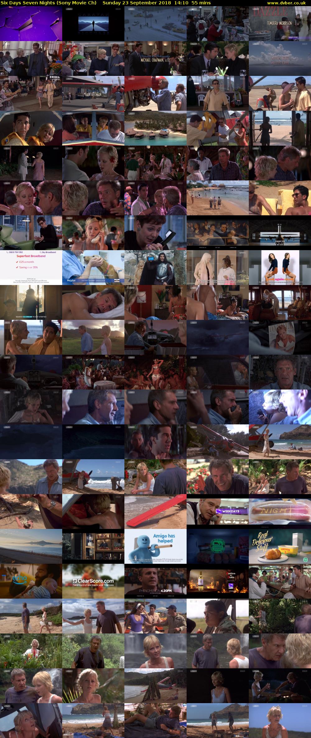 Six Days Seven Nights (Sony Movie Ch) Sunday 23 September 2018 14:10 - 15:05