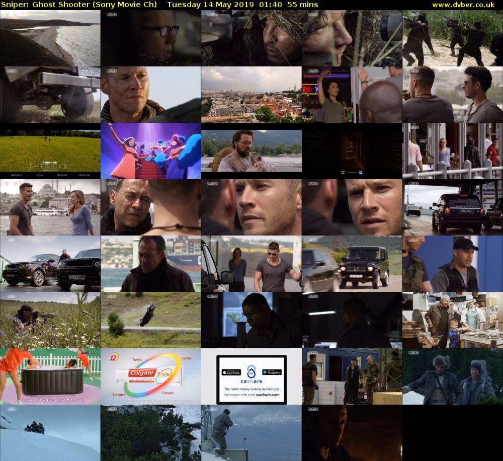 Sniper: Ghost Shooter (Sony Movie Ch) Tuesday 14 May 2019 01:40 - 02:35