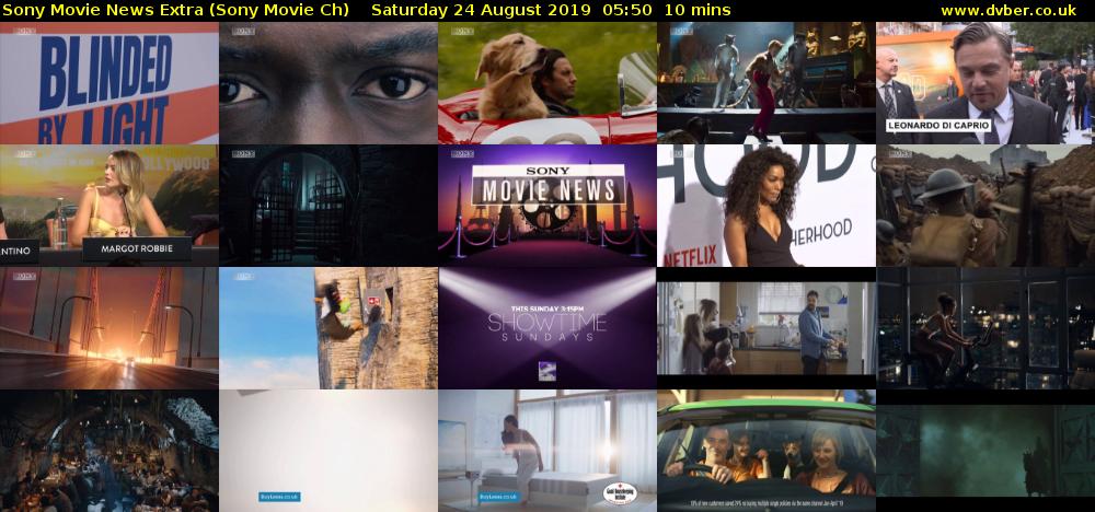 Sony Movie News Extra (Sony Movie Ch) Saturday 24 August 2019 05:50 - 06:00