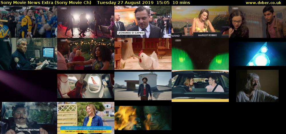 Sony Movie News Extra (Sony Movie Ch) Tuesday 27 August 2019 15:05 - 15:15