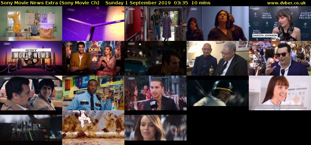 Sony Movie News Extra (Sony Movie Ch) Sunday 1 September 2019 03:35 - 03:45