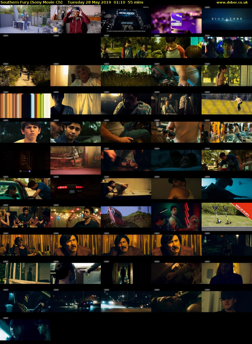 Southern Fury (Sony Movie Ch) Tuesday 28 May 2019 01:10 - 02:05