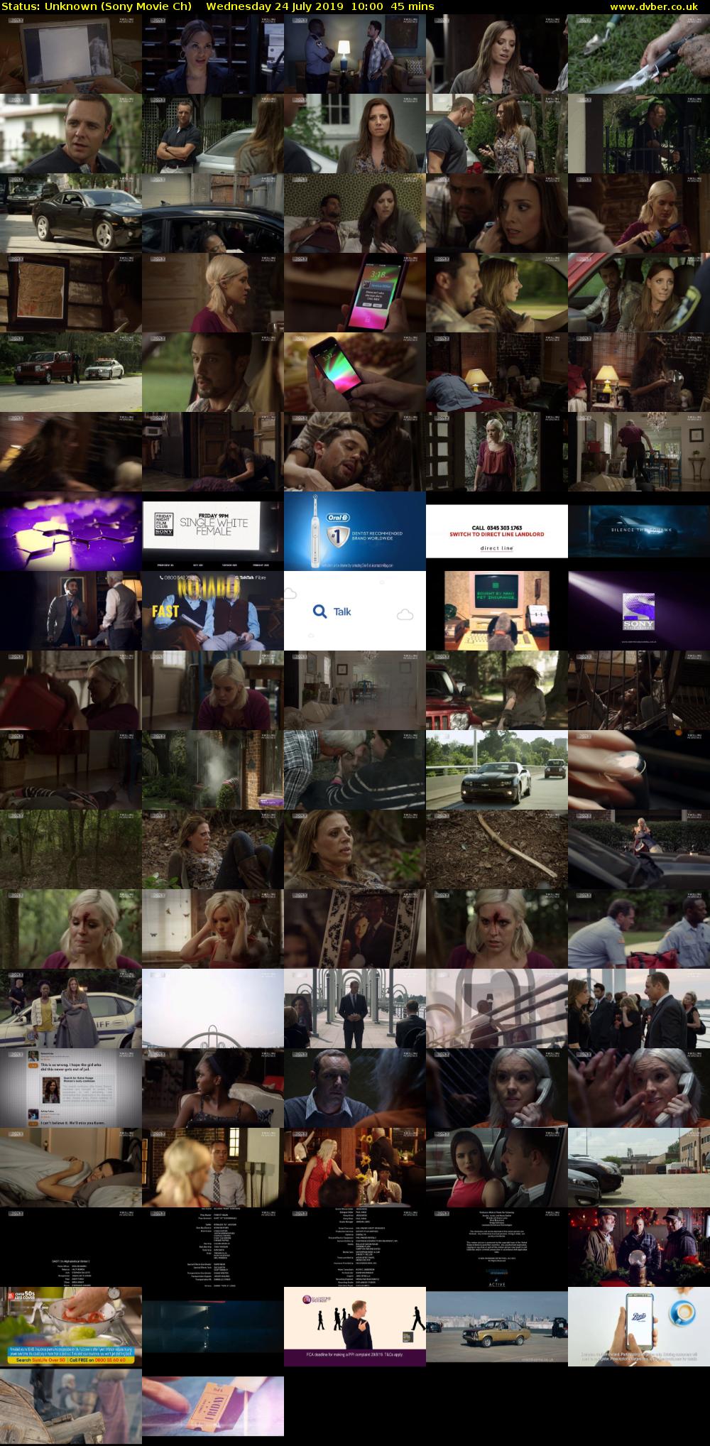 Status: Unknown (Sony Movie Ch) Wednesday 24 July 2019 10:00 - 10:45