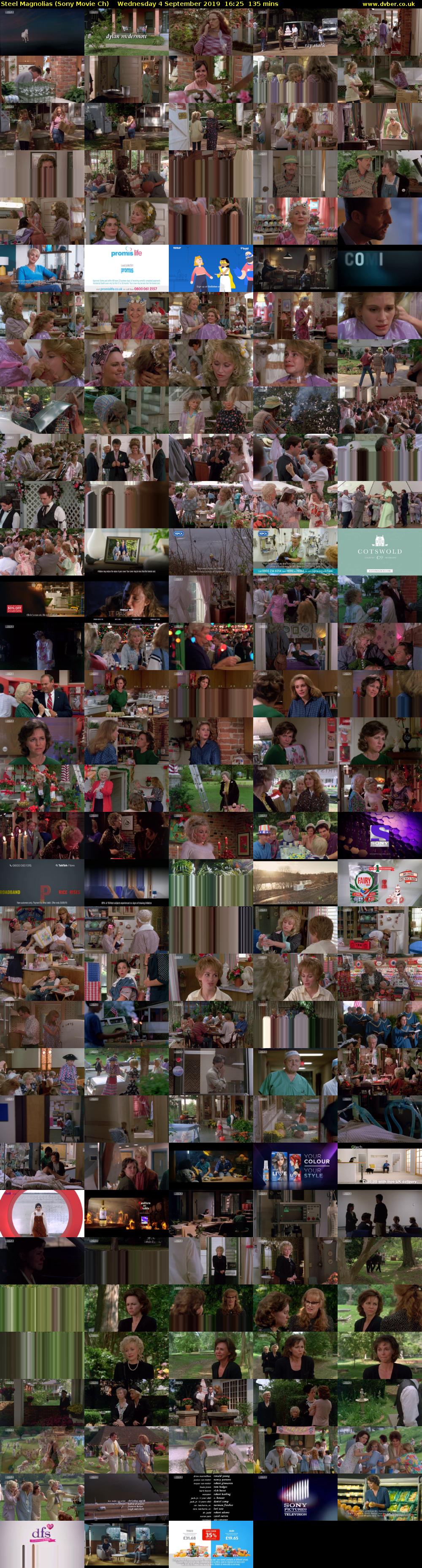 Steel Magnolias (Sony Movie Ch) Wednesday 4 September 2019 16:25 - 18:40