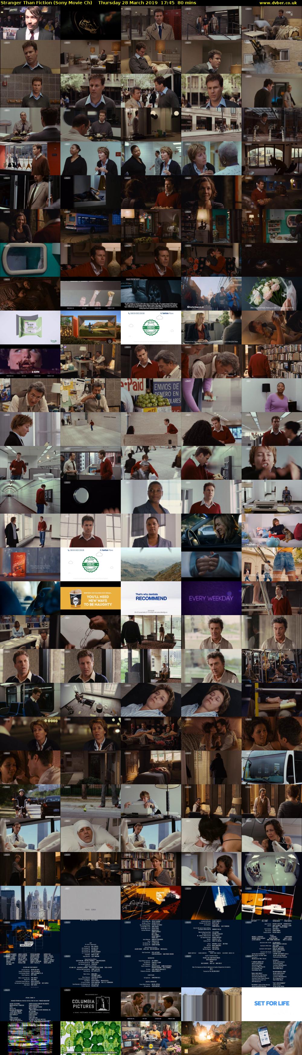 Stranger Than Fiction (Sony Movie Ch) Thursday 28 March 2019 17:45 - 19:05
