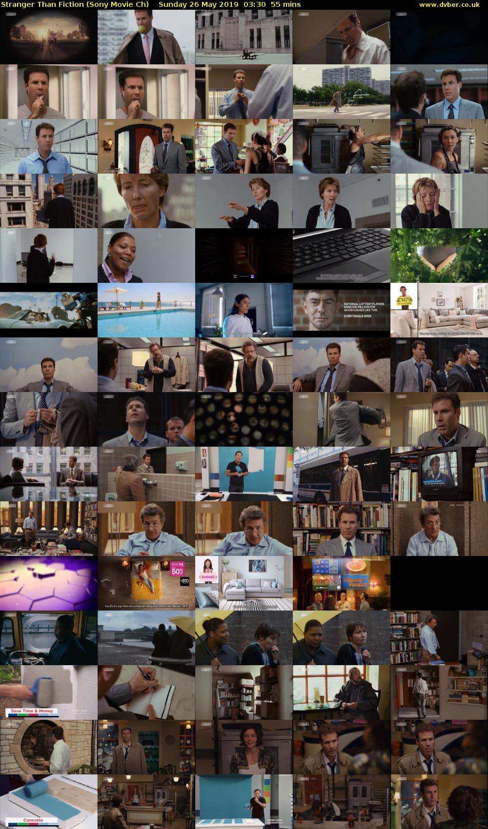 Stranger Than Fiction (Sony Movie Ch) Sunday 26 May 2019 03:30 - 04:25
