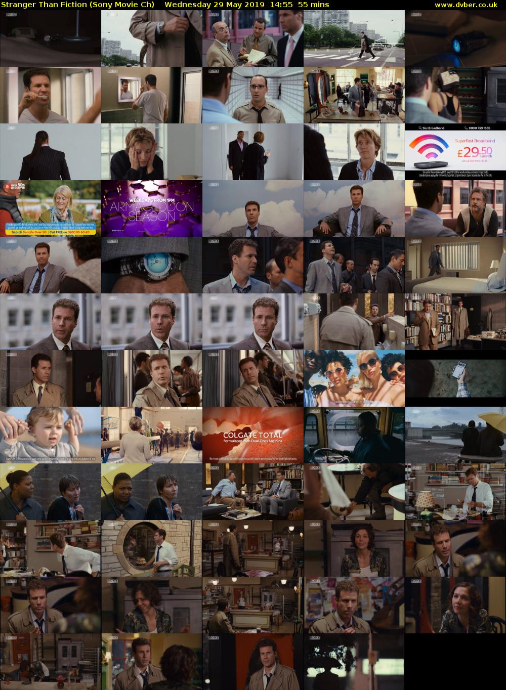 Stranger Than Fiction (Sony Movie Ch) Wednesday 29 May 2019 14:55 - 15:50