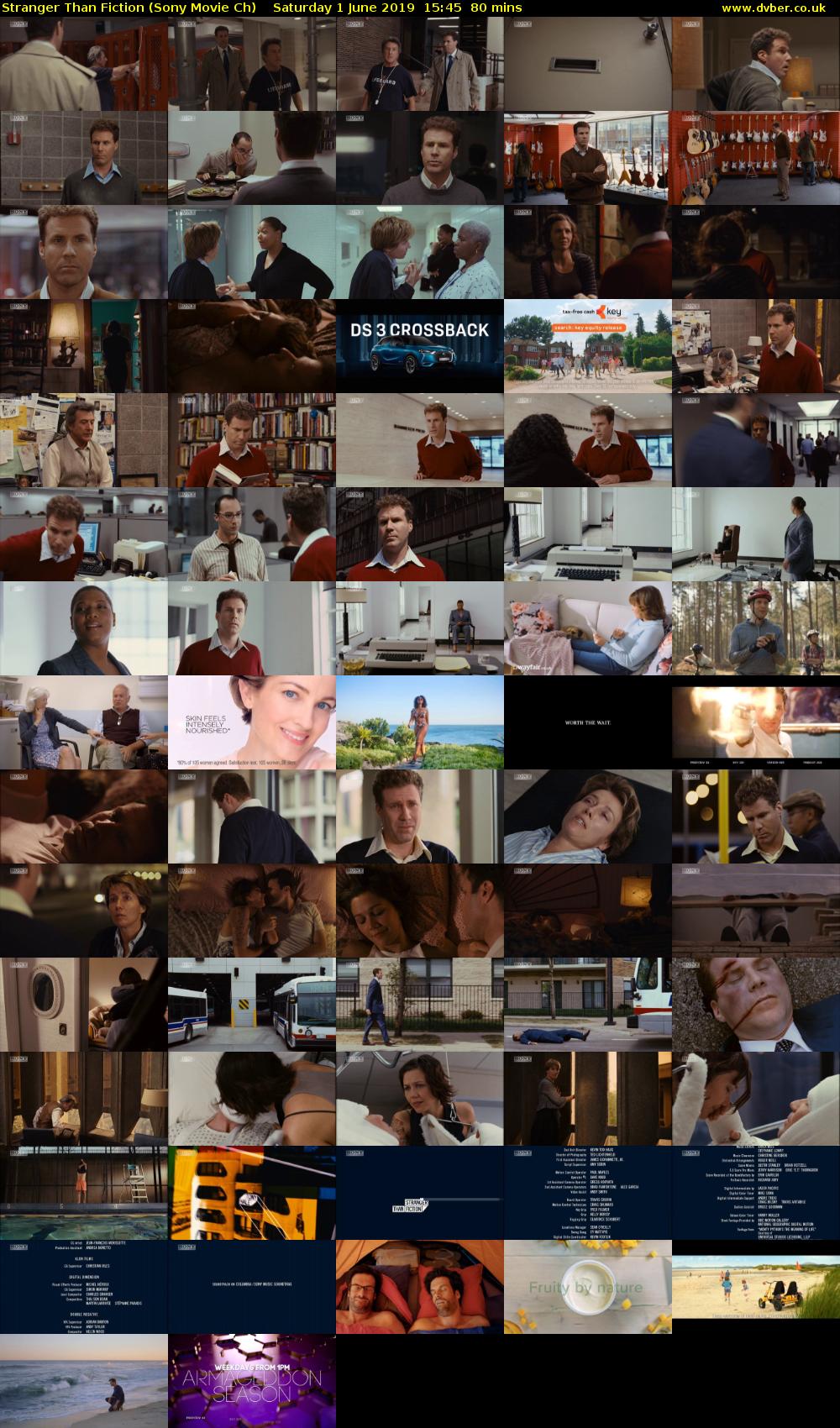 Stranger Than Fiction (Sony Movie Ch) Saturday 1 June 2019 15:45 - 17:05