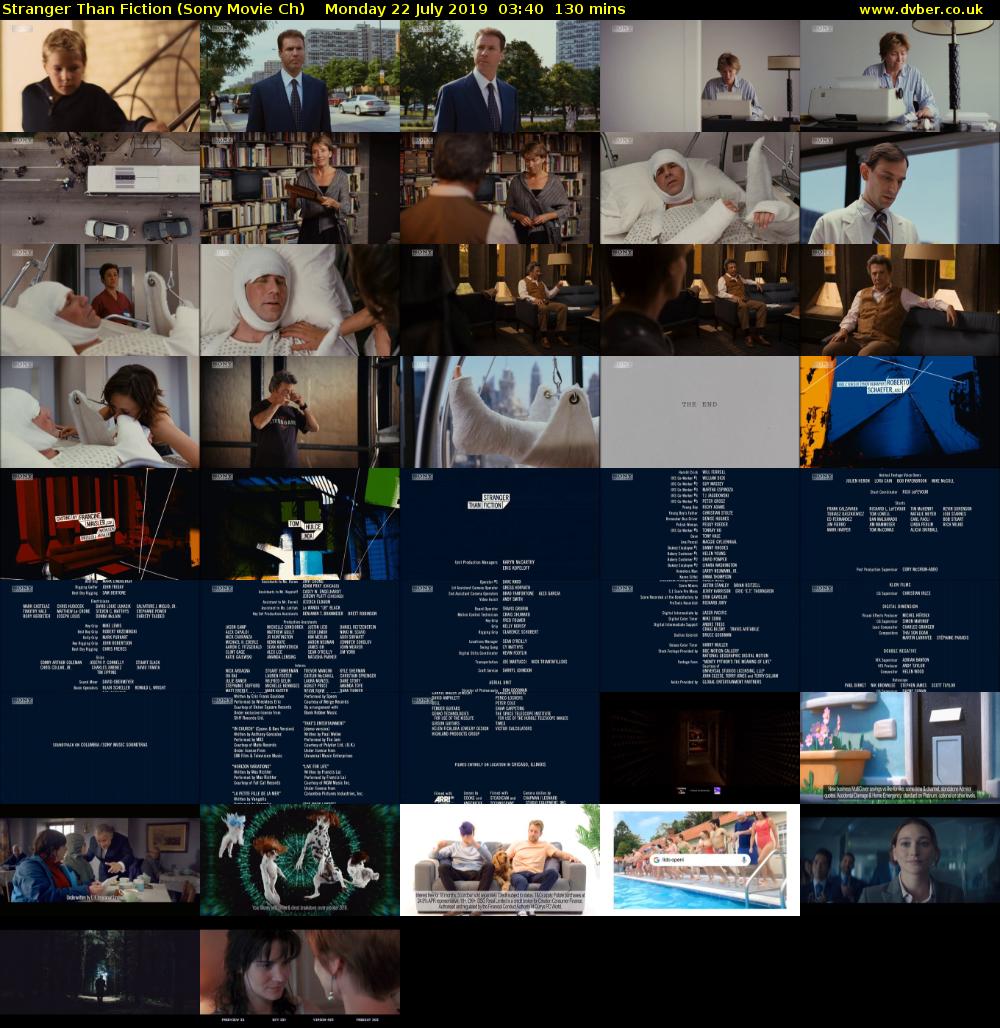 Stranger Than Fiction (Sony Movie Ch) Monday 22 July 2019 03:40 - 05:50