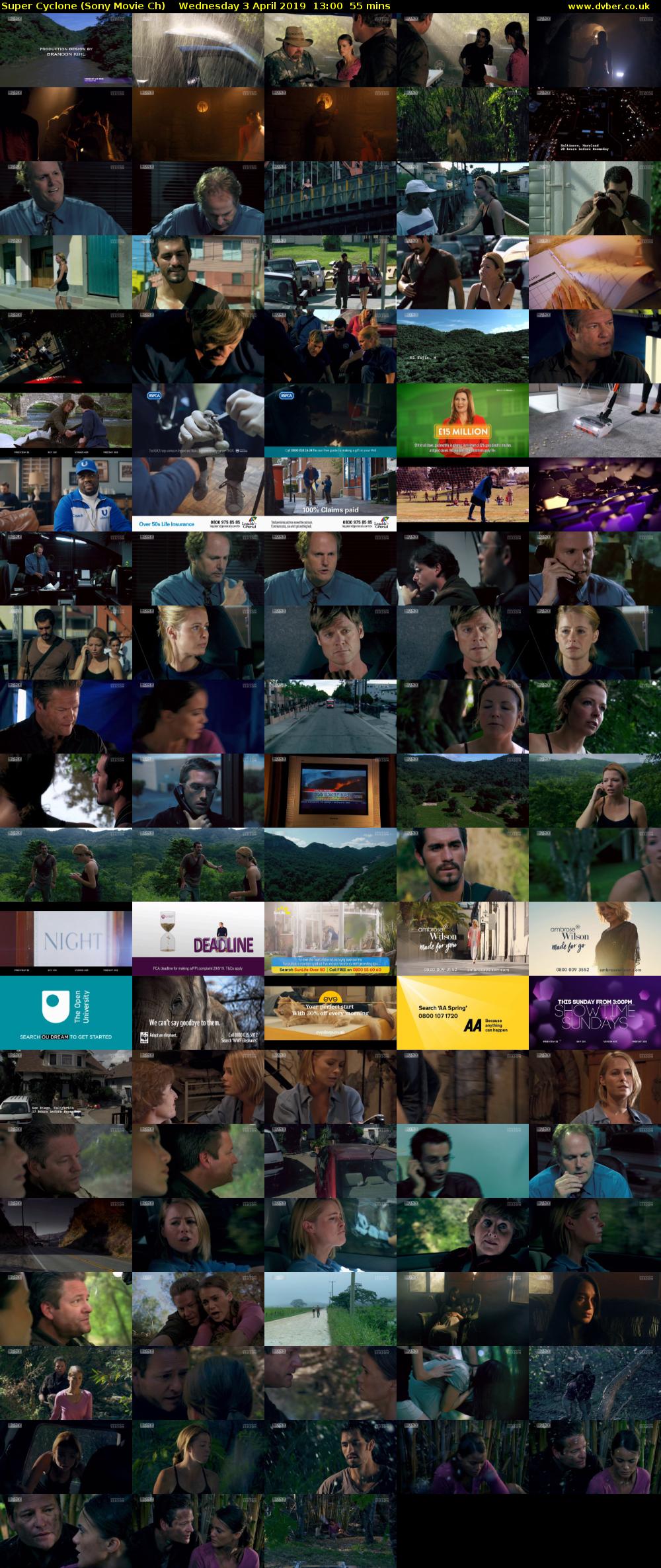 Super Cyclone (Sony Movie Ch) Wednesday 3 April 2019 13:00 - 13:55