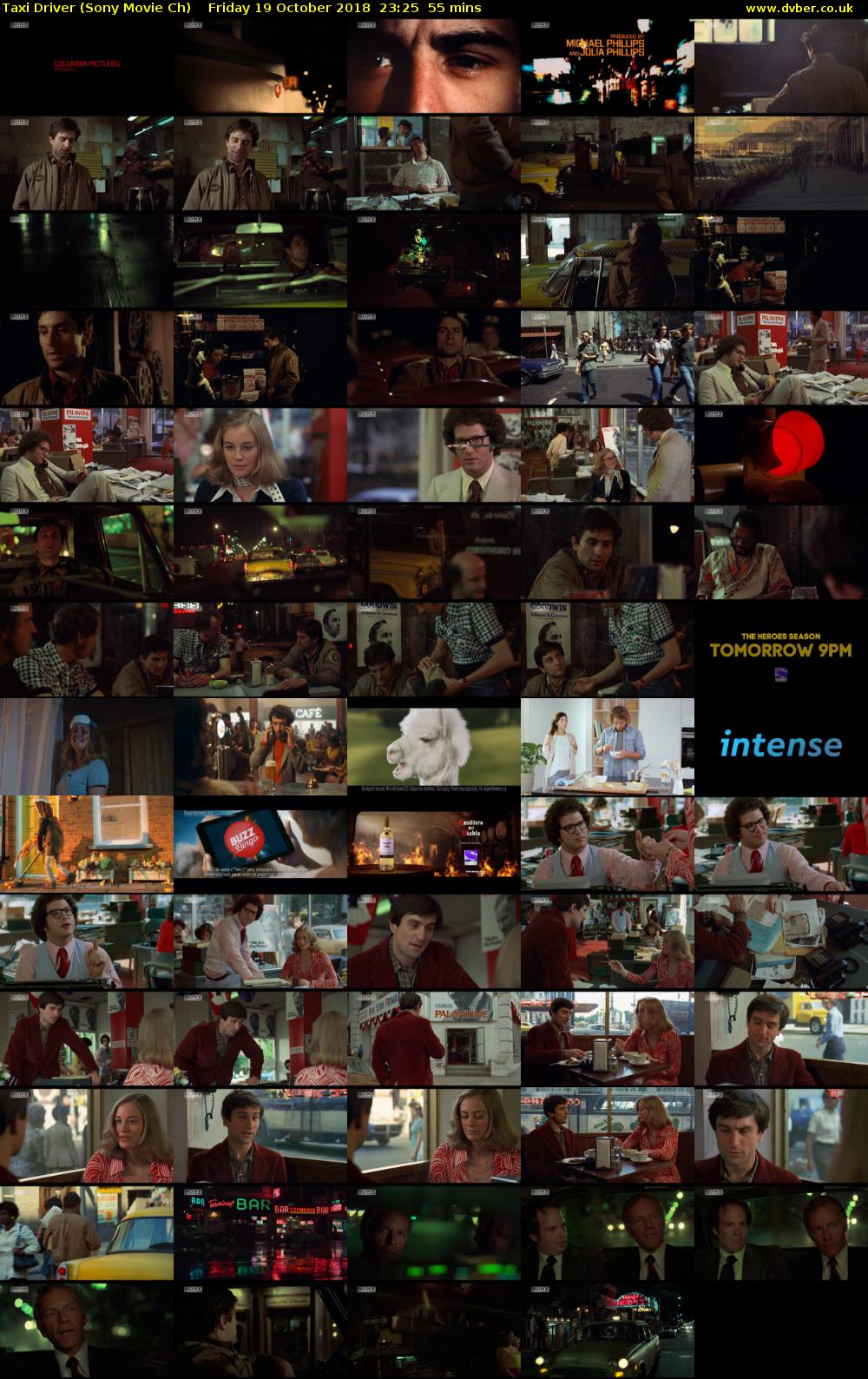 Taxi Driver (Sony Movie Ch) Friday 19 October 2018 23:25 - 00:20
