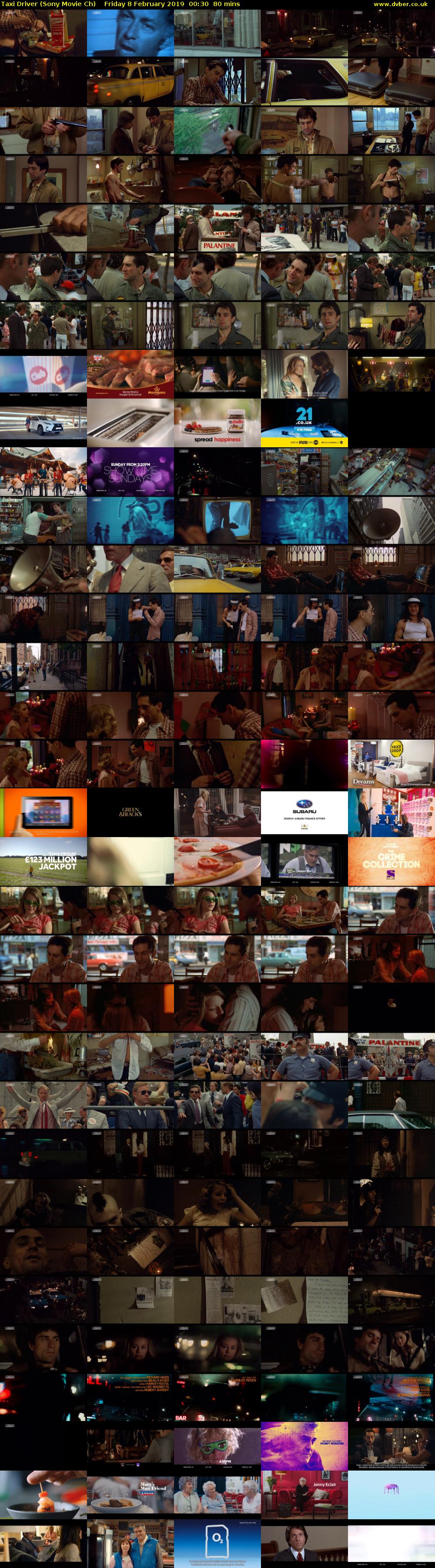 Taxi Driver (Sony Movie Ch) Friday 8 February 2019 00:30 - 01:50
