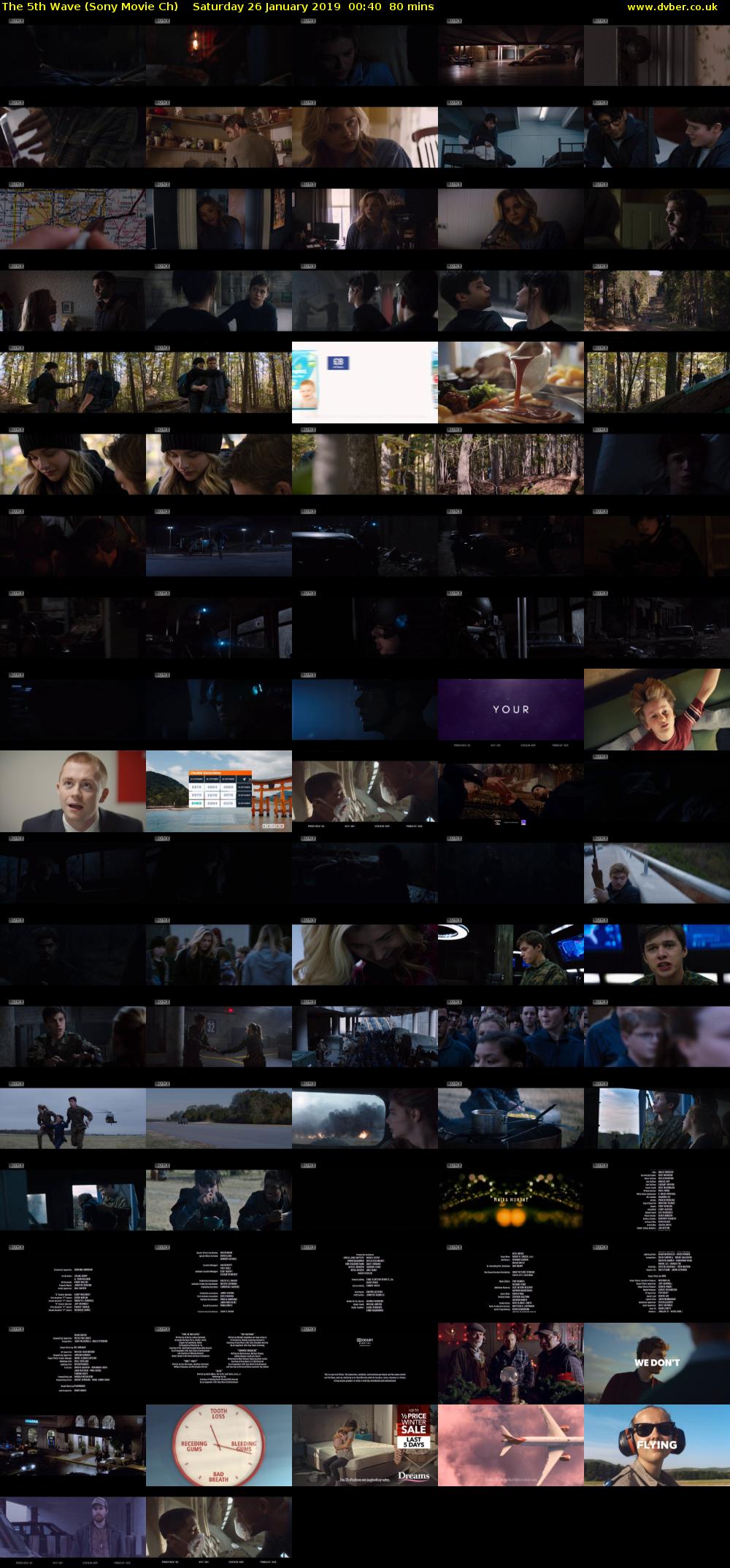 The 5th Wave (Sony Movie Ch) Saturday 26 January 2019 00:40 - 02:00