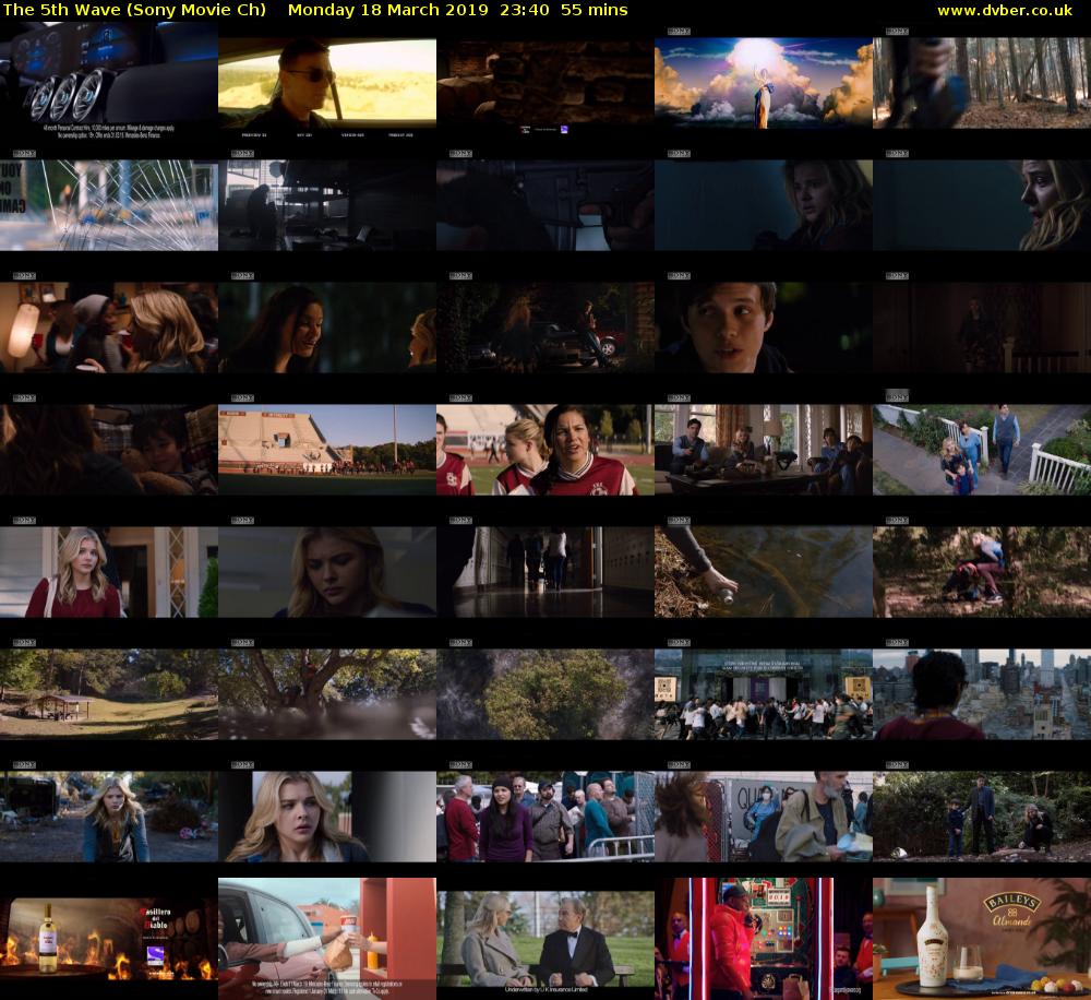 The 5th Wave (Sony Movie Ch) Monday 18 March 2019 23:40 - 00:35