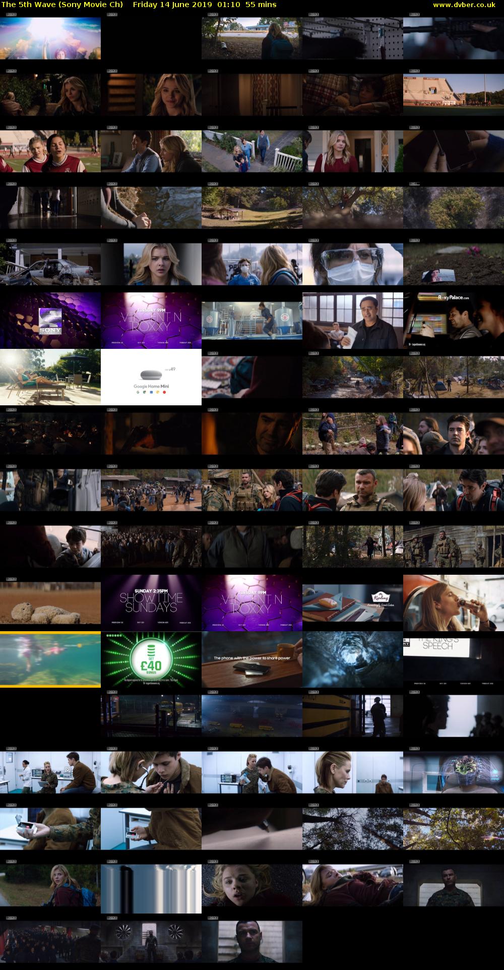 The 5th Wave (Sony Movie Ch) Friday 14 June 2019 01:10 - 02:05