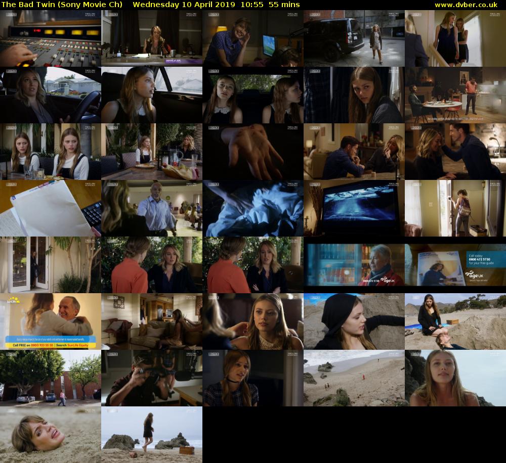 The Bad Twin (Sony Movie Ch) Wednesday 10 April 2019 10:55 - 11:50