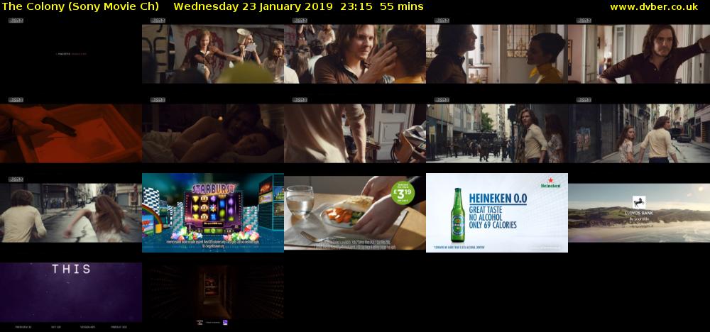 The Colony (Sony Movie Ch) Wednesday 23 January 2019 23:15 - 00:10