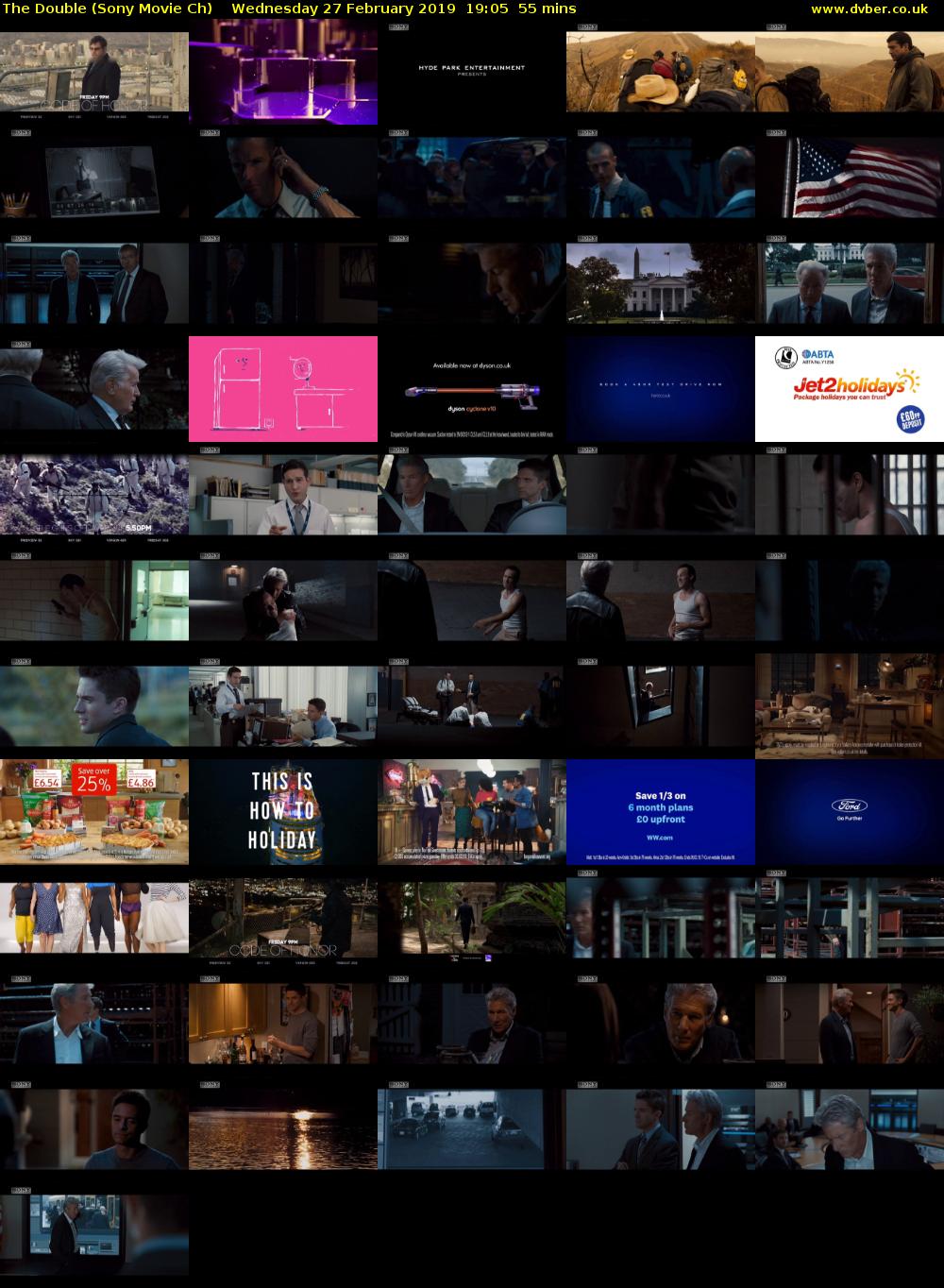 The Double (Sony Movie Ch) Wednesday 27 February 2019 19:05 - 20:00