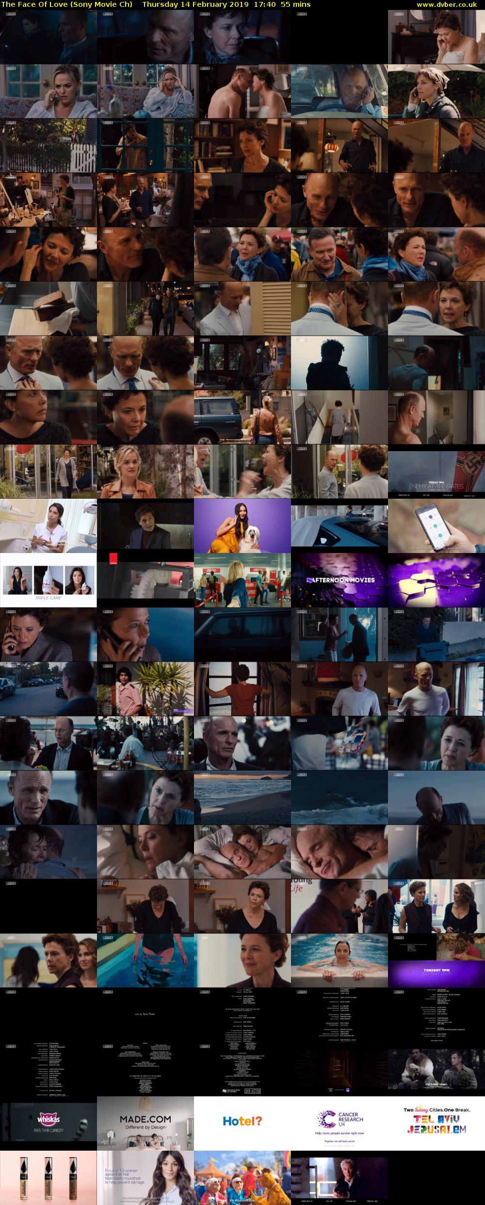 The Face Of Love (Sony Movie Ch) Thursday 14 February 2019 17:40 - 18:35