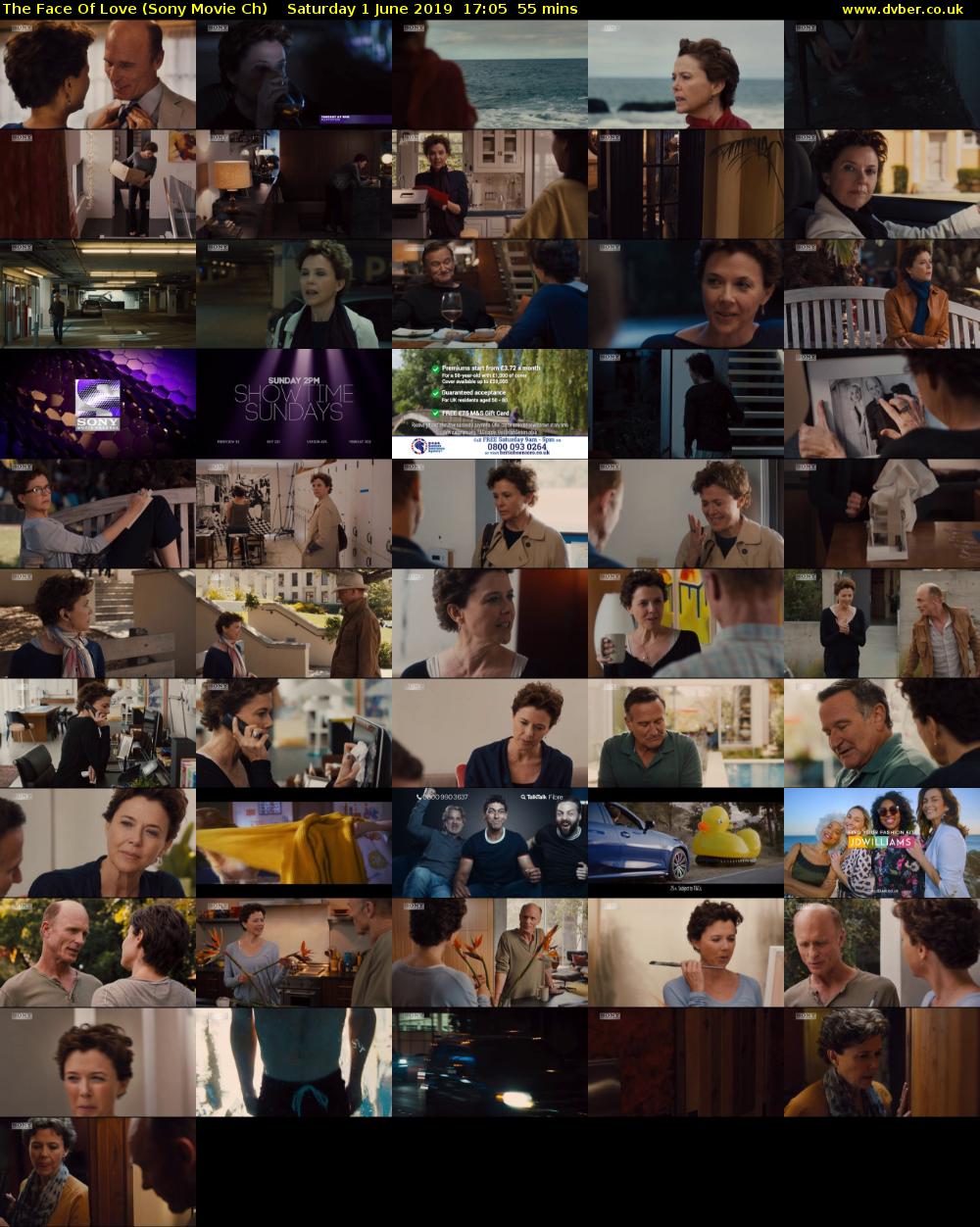 The Face Of Love (Sony Movie Ch) Saturday 1 June 2019 17:05 - 18:00