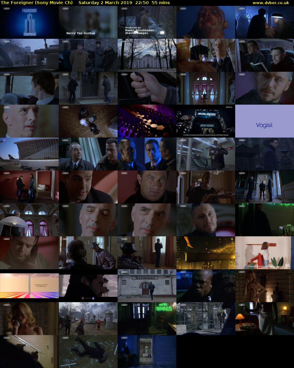 The Foreigner (Sony Movie Ch) Saturday 2 March 2019 22:50 - 23:45